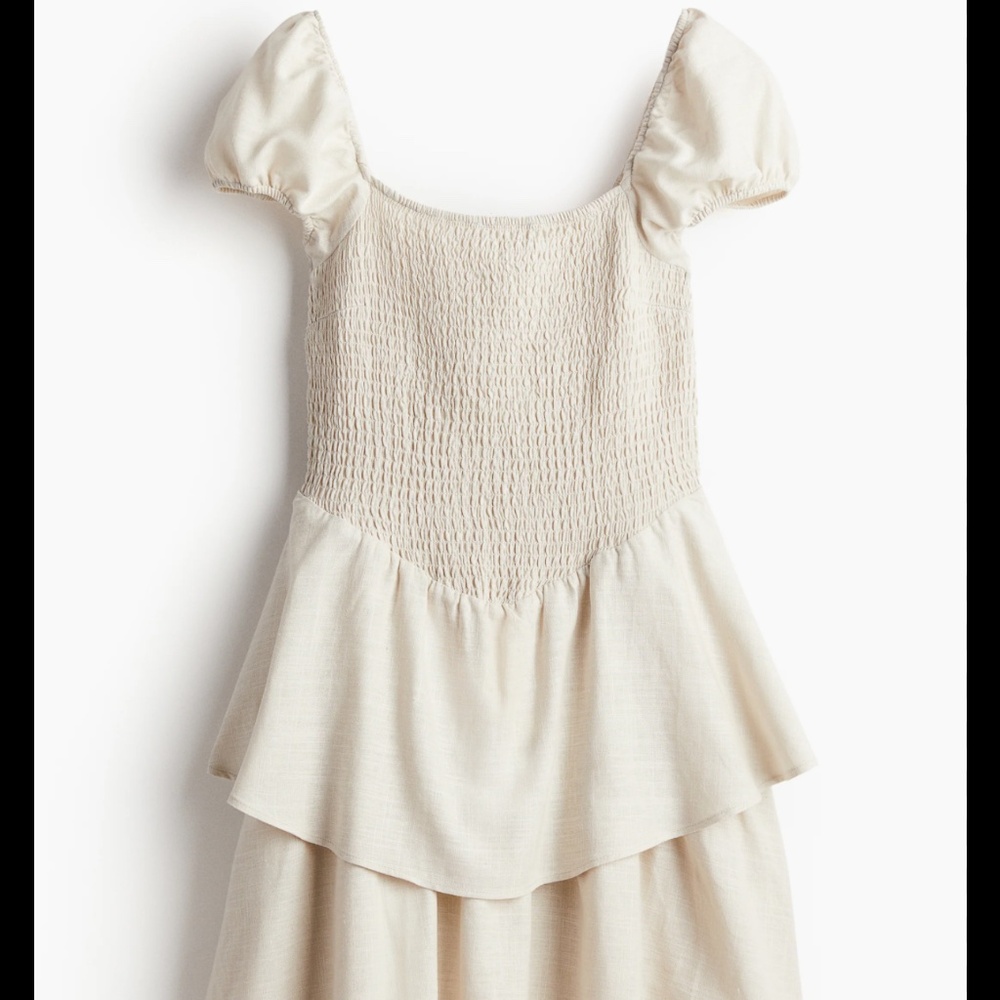 Tiered skirt smocked dress - size XXL